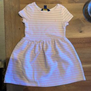 Gorgeous pink and white stripped Polo Ralph Loren girl’s  dress.